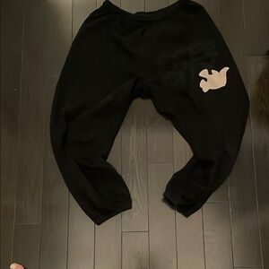 Freecity Black Joggers with Graphic Design